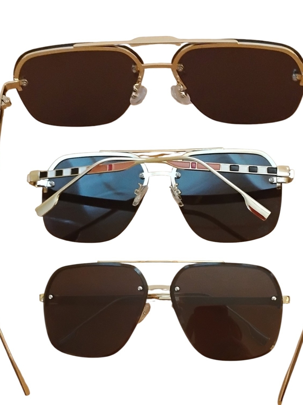 Gold Frame Brown Lens Men's Sunglasses - Classic Aviator Style